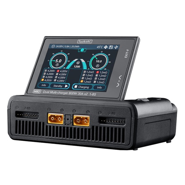 ToolkitRC M8D Dual Lader (1-8S 2x30A 1600W) 10-49V