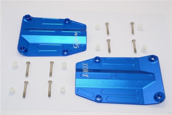 GPM Alu Centre Skid Plate - 2Pcs Set Blau