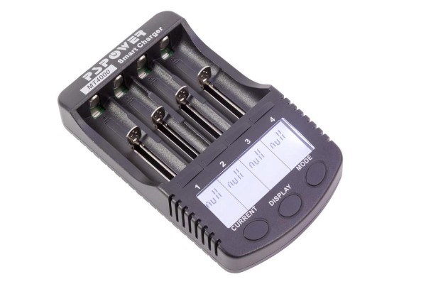 Ladegerät für NiMH AA / AAA / SC / C und LiIo mit USB-Ausgang 230V