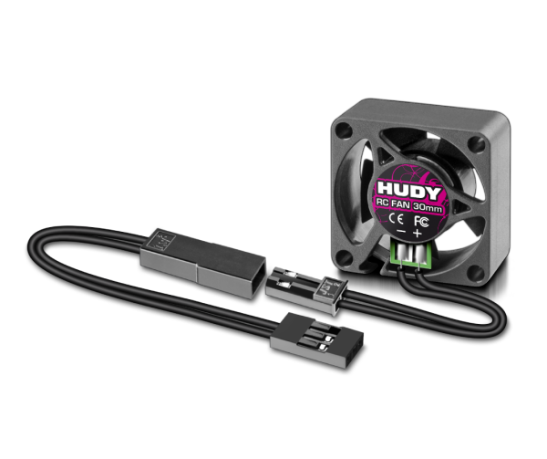 HUDY Lüfter 30x30x10mm Brushless (BEC/JR) mit Lötfahnen