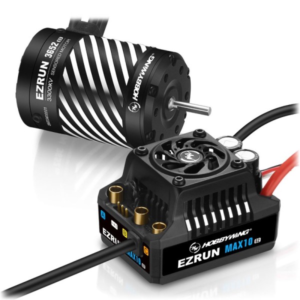 1:10 Combo 3300kv Ezrun MAX10 G2 / 3652SD Motor (3,17mm Welle)