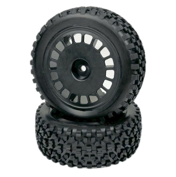 1:10 4WD Buggy Räderset "Maxi Block" vorne schwarz (2 St.)