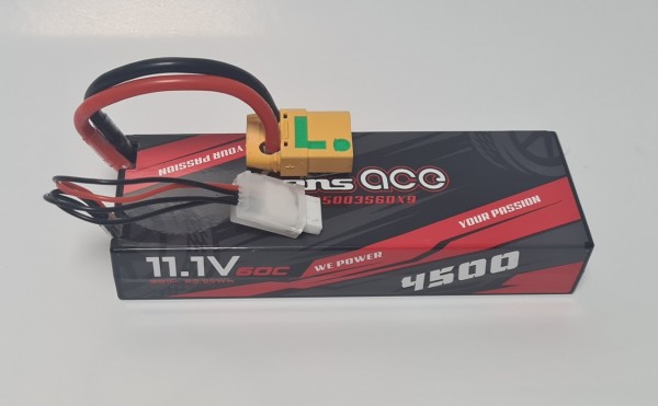 11,1V 4500mAh 60C (h25mm) Hardcase LiPo, (mit Anti-Spark Stecker ohne Verpackung)