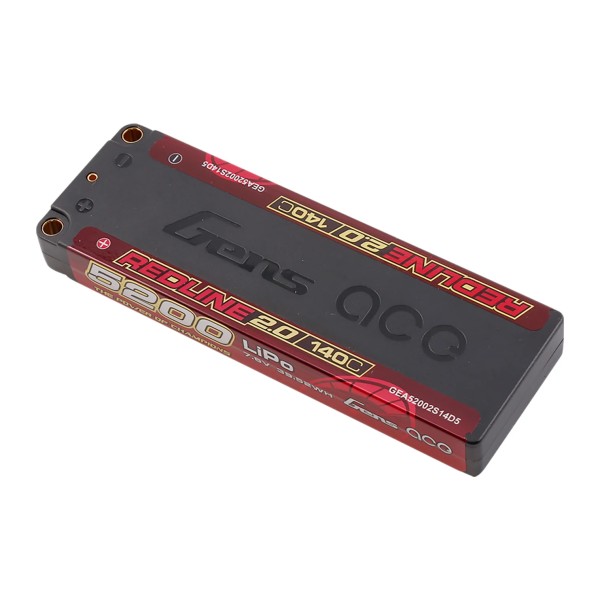 7,6V 5200mAh 140C (h16mm) Ultra-LCG Hardcase LiPo, Gensace REDLINE 2.0