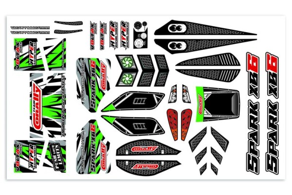 Dekorbogen Spark XB6 grün