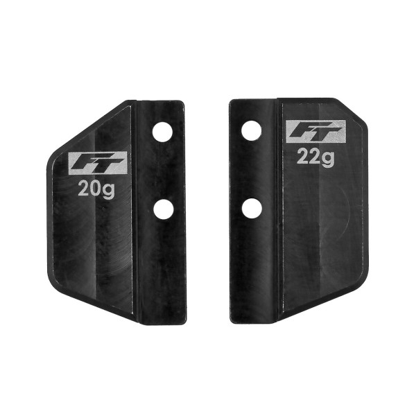 RC10TC8 FT Steel Front And Rear Battery Weight Set, 42g