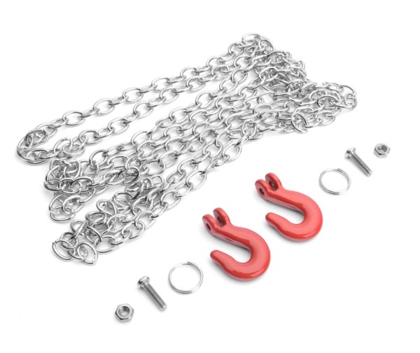 Kette silbern mit Schlepphaken, 96cm