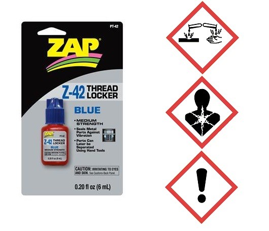 ZAP Blauer Schraubensicherungslack Z-42 mittelfest, 6ml
