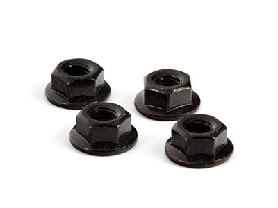 Serrated Flange Wheel Nut 4mm (4) (AR708003)