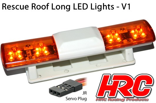 Light Kit - LED - 1/10 Rescue Roof Long Lights V1 - 6 Flashi