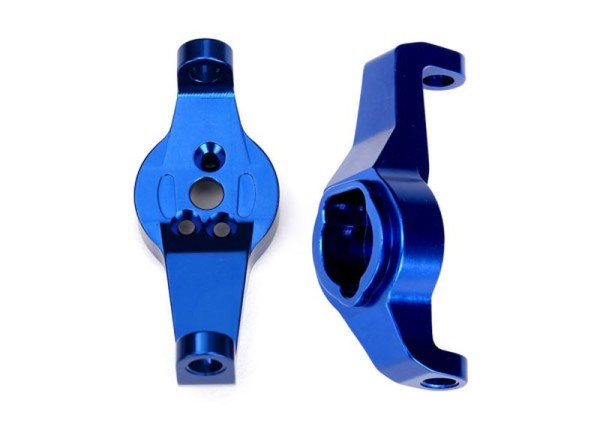 Caster blocks Alu blau l/r