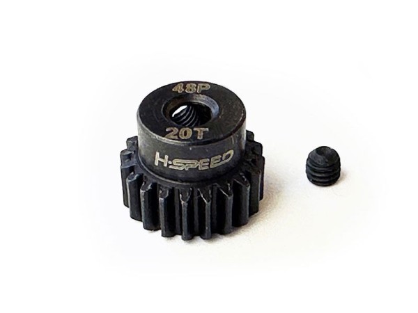 Motorritzel 48dp 20 Zähne, Stahl, Ø3,17mm Welle