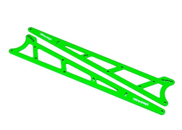 Seitenplatten Wheelie Bar grün Alu (2)