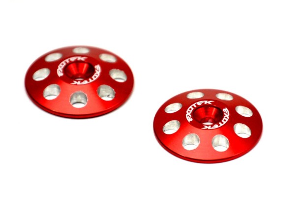 Heckspoilerscheiben 1:8 22mm rot (2), EXOTEK