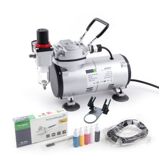 Airbrush Set Fengda FD-18-2K mit Kompressor FD-18