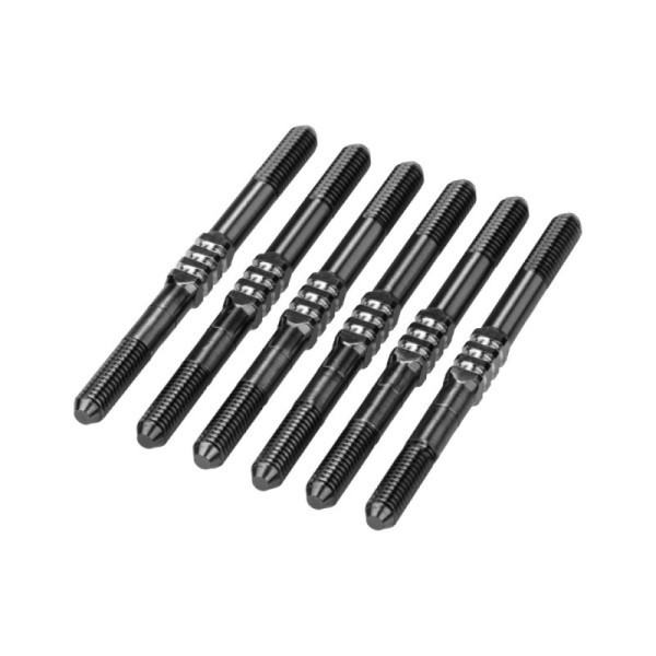 RC10B7 M3.5 x 48mm Titanium Spurstangen-Set, Stealth Black