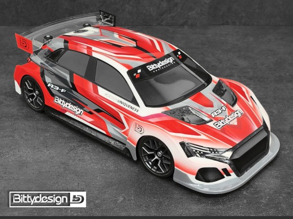 1:10 190mm FWD A3-F Karosse ULT (0,5mm) unlackiert, BittyDesign