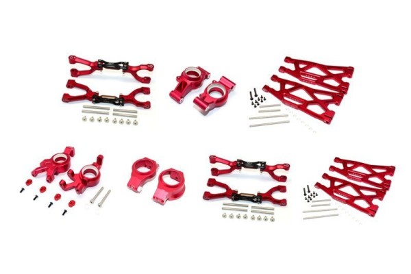 GPM Alu Querlenker - und Radträger Set für X-Maxx, rot
