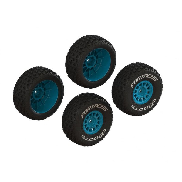 dBoots 'FORTRESS' Komplettrad-Set Blue (2 Paar)
