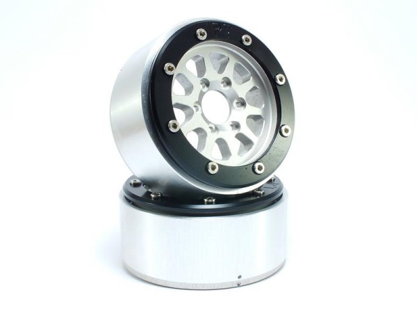 METSAFIL 1.9" GEAR silber/schwarz Beadlock-Felgen