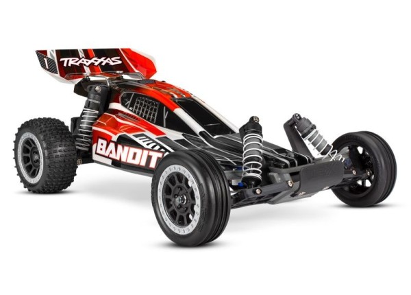 Traxxas Bandit 2WD Buggy RTR rot (mit Akku und 4A USB Lader)