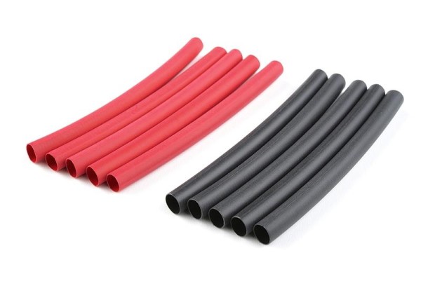 Schrumpfschlauch - Ø4.7mm - Rot + Schwarz - 10 St. x 70mm