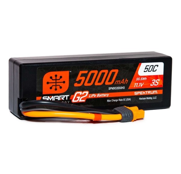 11,1V 5000mAh 50C (G2/IC3) Hard Case Smart-Lipo