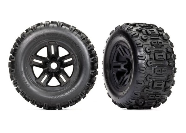 Traxxas Sledgehammer 3.8" Komplettrad, schwarz (2 St.) für SLEDGE