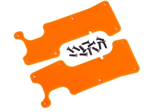 Querlenker-Abdeckung orange hinten l/r + Schrauben