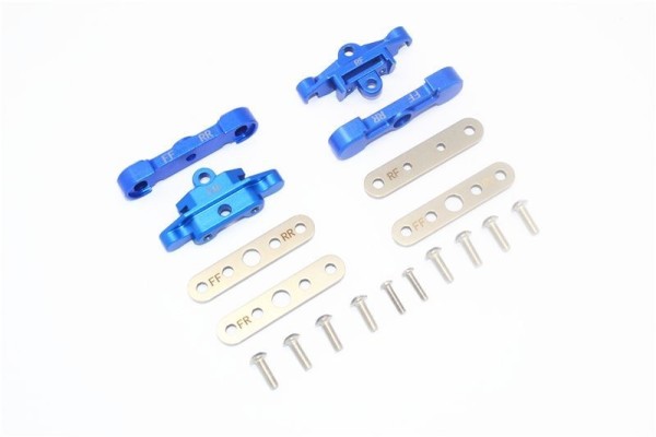 GPM Alu Front+Heck-Lower Arm Tie Bar Mount -18Pc Set Blau