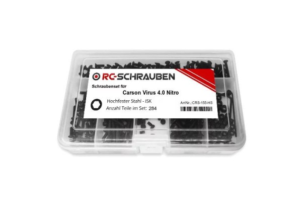 Schrauben-Set Carson Virus 4.0 Nitro -Stahl- (284 Teile)