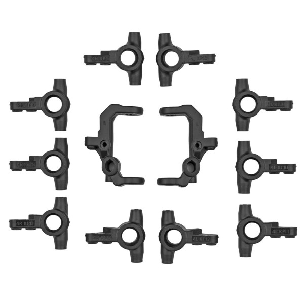 RC10B7 V2 Lenkhebel - und Lenkhebelträger