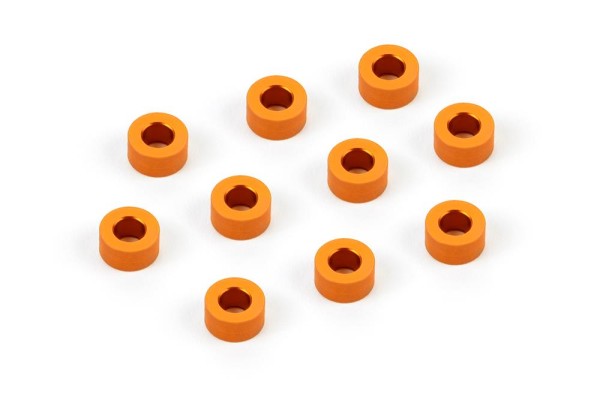 Unterlegscheibe 3x6x3mm, Alu Orange (10)