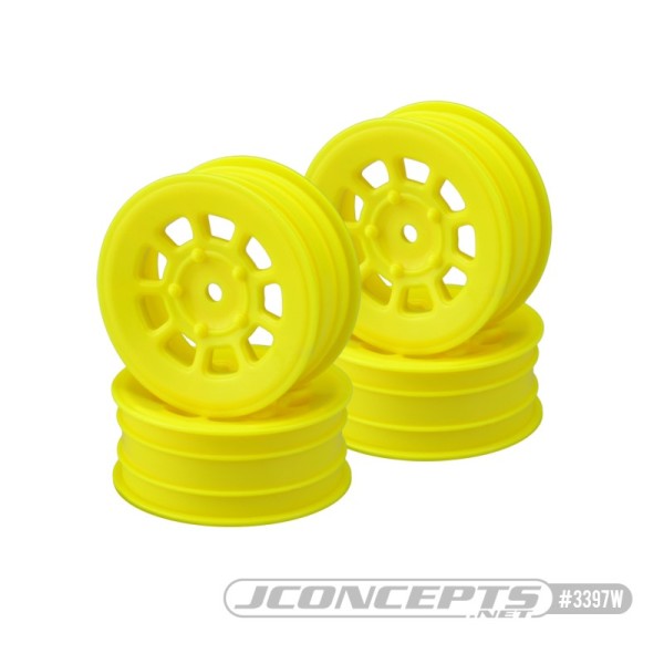 1:10 2WD Frontfelgen „9 shot" gelb, JConcepts