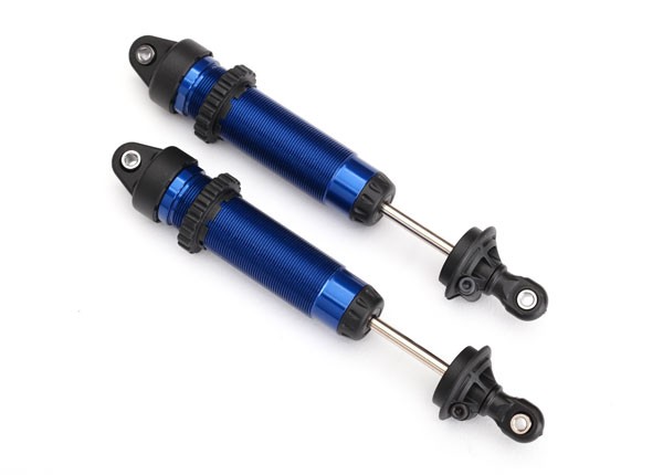 Dämpfer GTR 139mm blau Alu (gebaut ohne Federn) hi Gewinde (