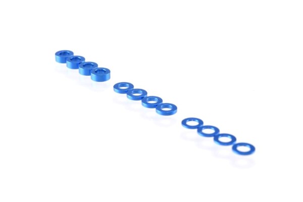 Unterlegscheiben Set Blau 3mm (0.5mm/1.0mm/2.0mm)