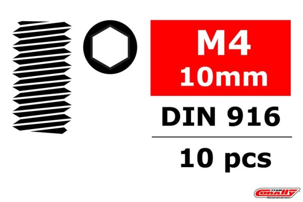 M4x10 Madenschraube Innensechskant (10)