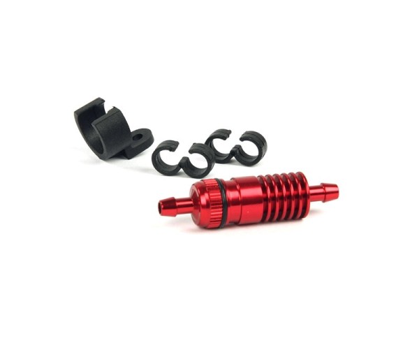Sprit & Abgas Sinterfilter & Kühler Rot (inkl. Halter & 2x S