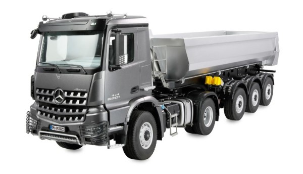 Mercedes-Benz Arocs 4x4 Sattelzug & Kippauflieger 1:14 *Sound & LED* RTR grau