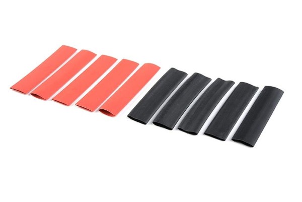Schrumpfschlauch - Ø9.5mm - Rot + Schwarz - 10 St. x 70mm