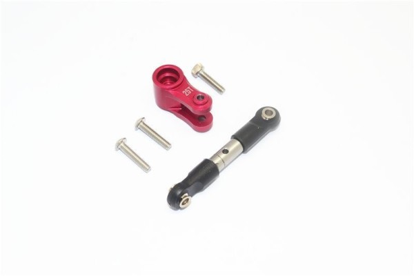 GPM Stainless Steel Tie Rod+25T Alu Servo Horn -5Pc Set Rot