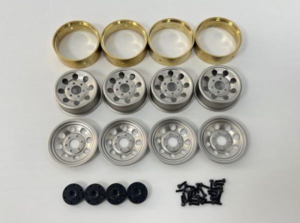 1.2" Steel Bead Lock Wheels - silver (4)