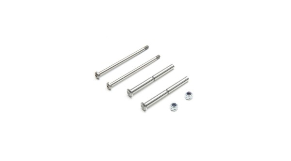 TLR22 5.0 Front Hinge Pin and King Pin Set, poliert