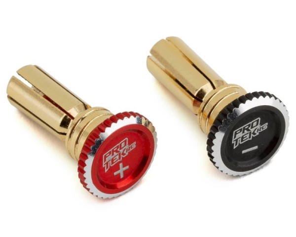 5mm Twist-Lock Goldstecker mit Grips rot/schwarz