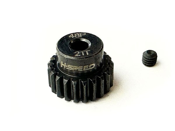 Motorritzel 48dp 21 Zähne, Stahl, Ø3,17mm Welle