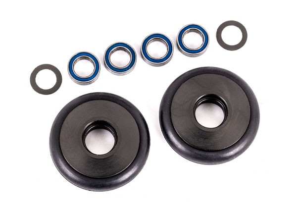 Wheelie-Bar-Räder 6061-T6 Alu grau eloxiert +KT