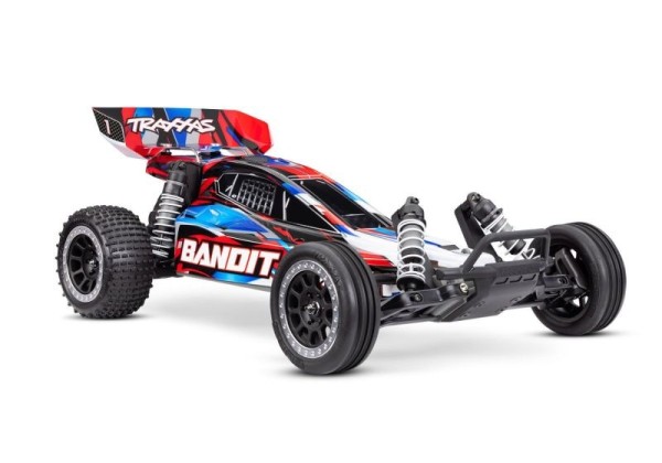 TRAXXAS Bandit HD 2WD Buggy RTR rot (mit Akku und 4A USB Lader)