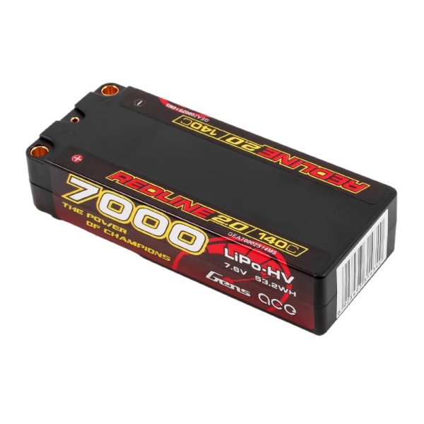 7,6V 7000mAh 140C (h25,0mm) Mid-Size Shorty Hardcase LiPo, Gensace REDLINE 2.0