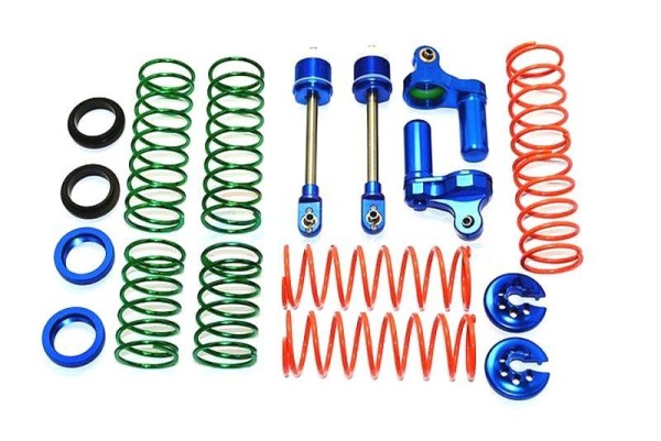 GPM Alu Front/Heck-L-Shape Damper Components - 1Set Blau