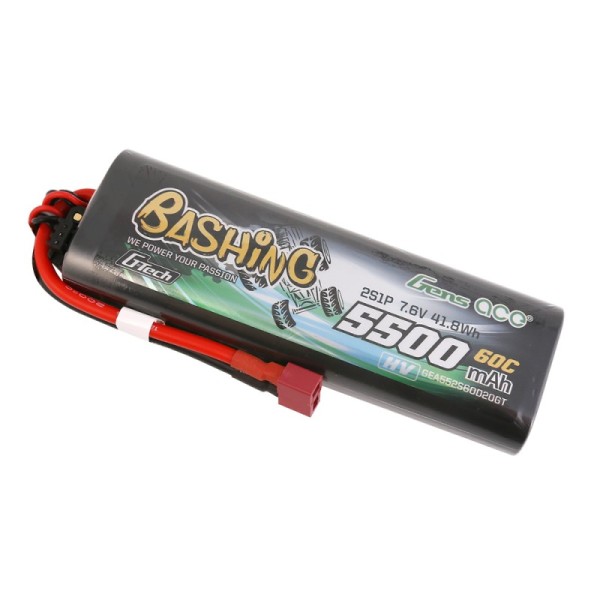 7,6V 5500mAh 60C (h25,0mm) (Rund) G-Tech Bashing Hardcase LiPo, GensAce